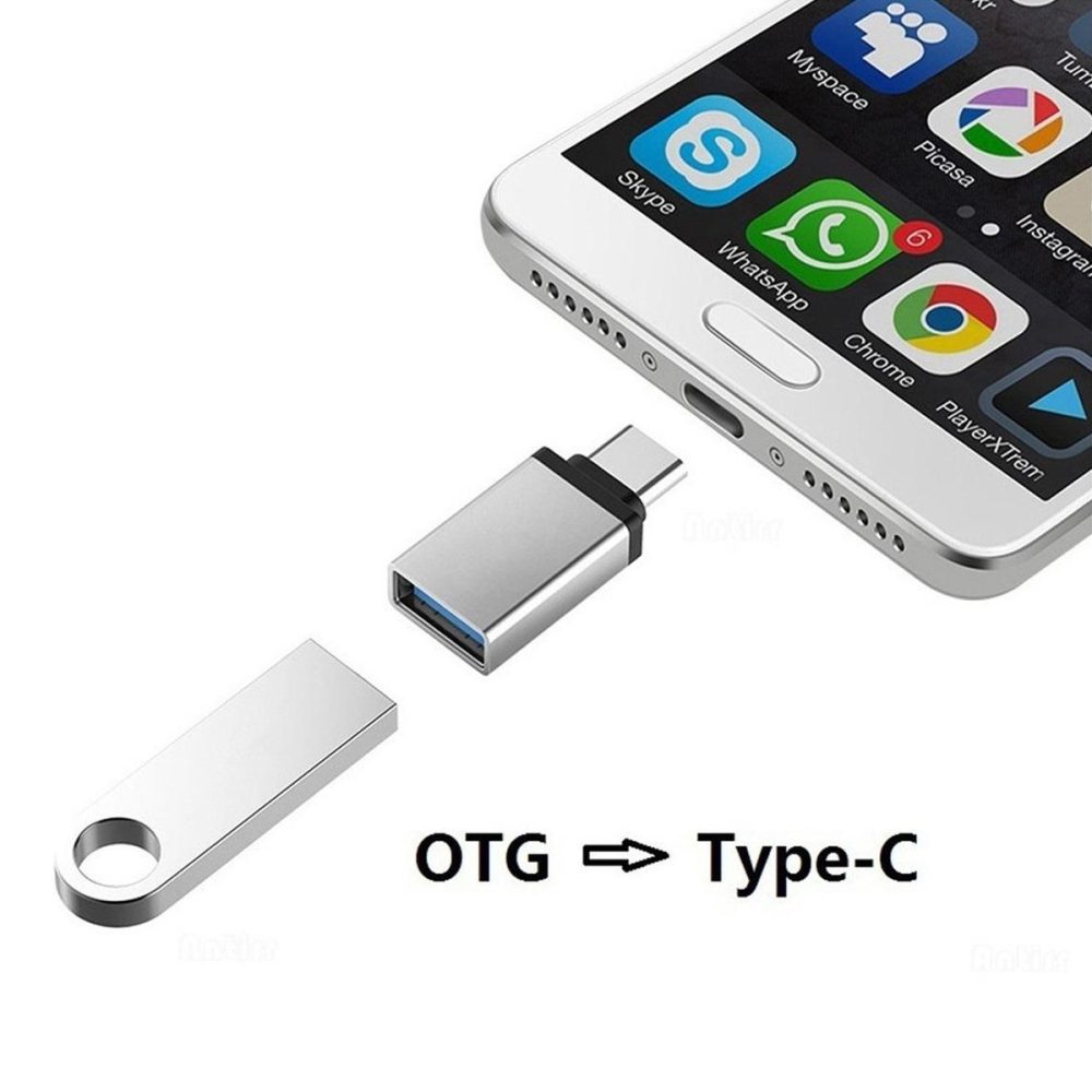Adaptador otg USB hembra - macho tipo C