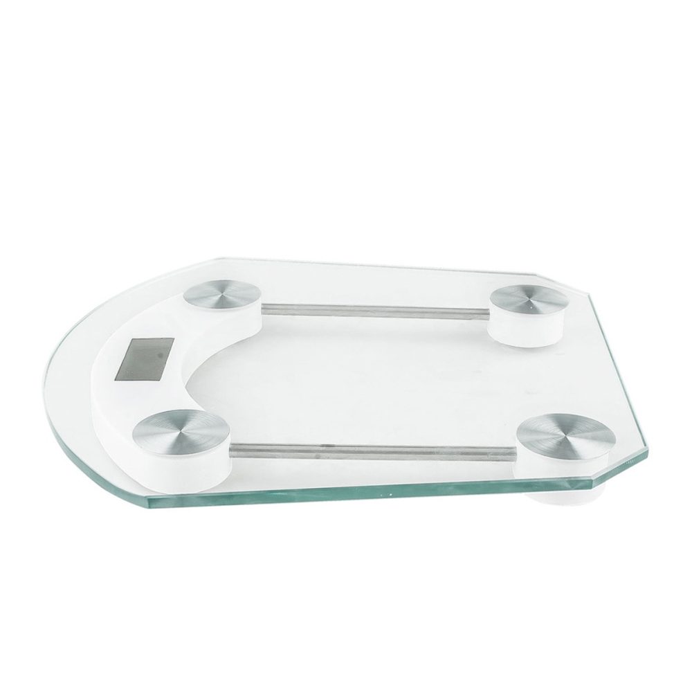 Balanza digital LCD de vidrio con acero - Hasta 150 kg