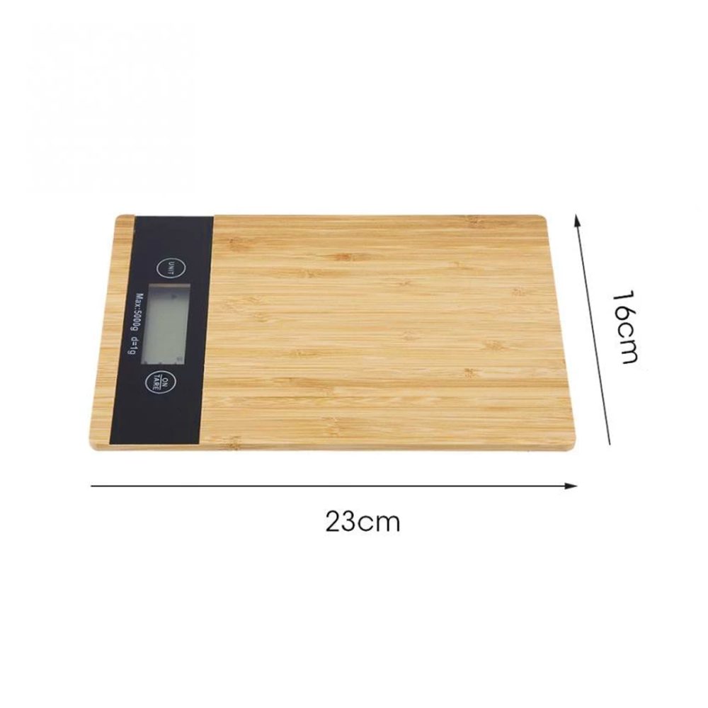 Balanza digital de madera para cocina - Desde 1 gr. a 5 kg.
