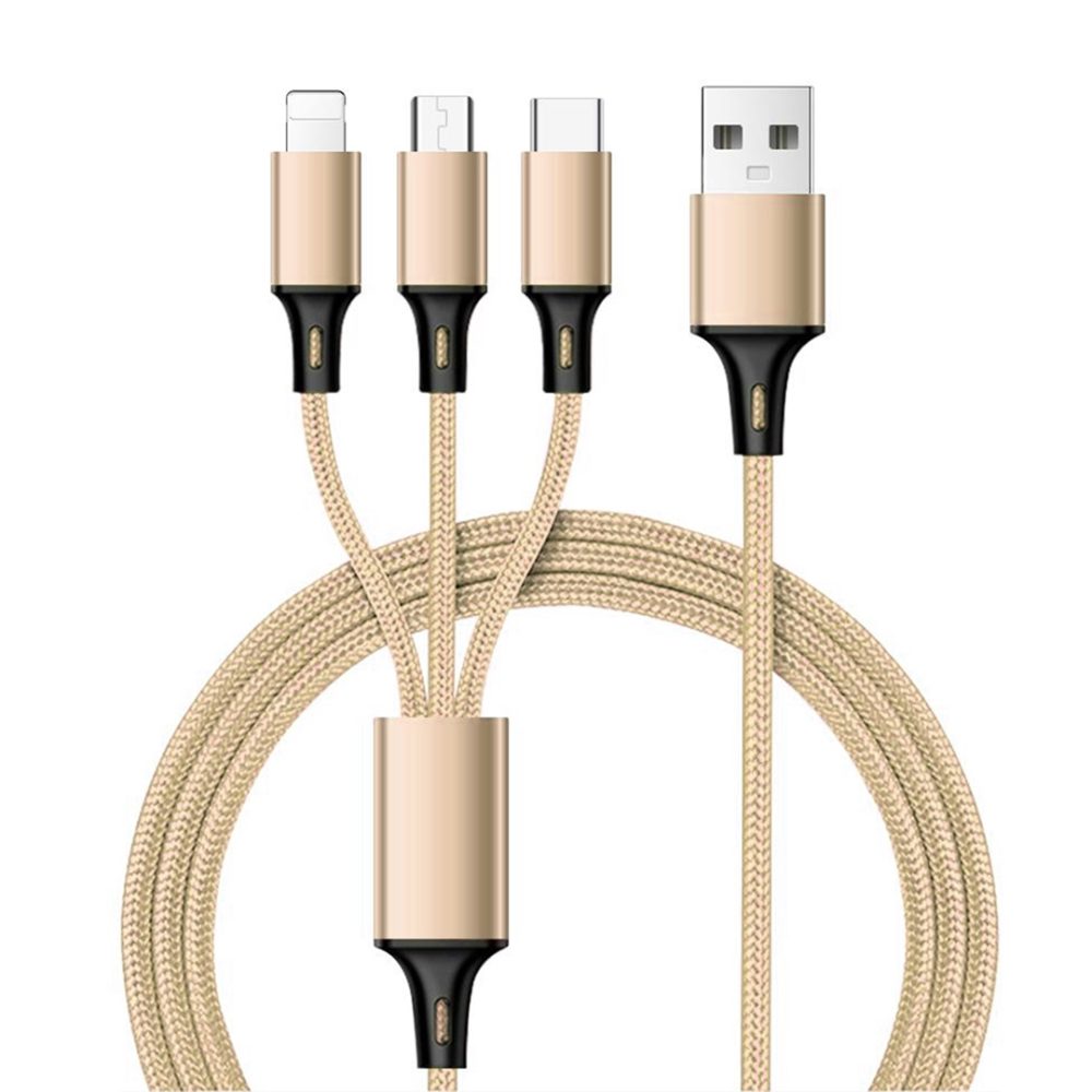 Cable de carga rápida 3 en 1 - Iphone, USB tipo C y micro USB