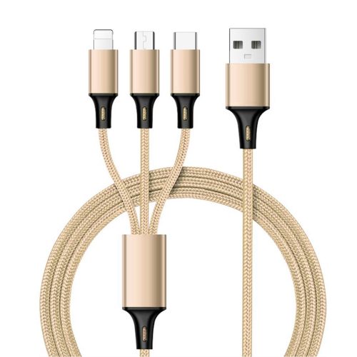 Cable de carga rápida 3 en 1 - Iphone, USB tipo C y micro USB