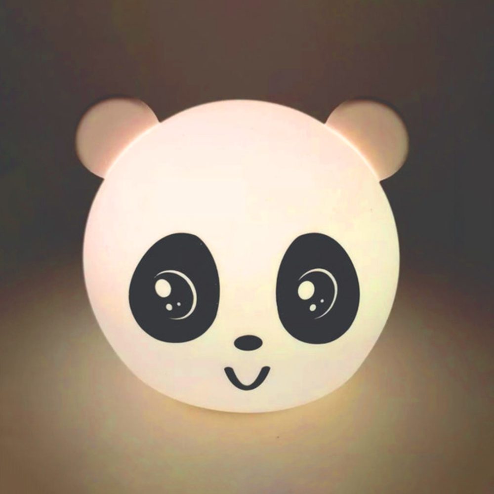Velador led multicolor táctil recargable infantil – Modelo panda