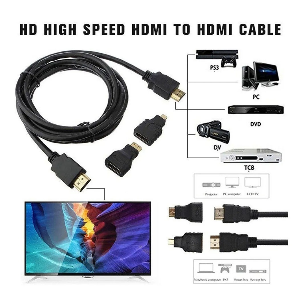 Cable Hdm MicroHdmi Mini Hdmi 1