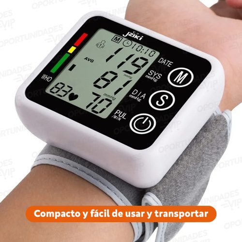 Tensiómetro digital de muñeca presión arterial Jziki Zk-863xc