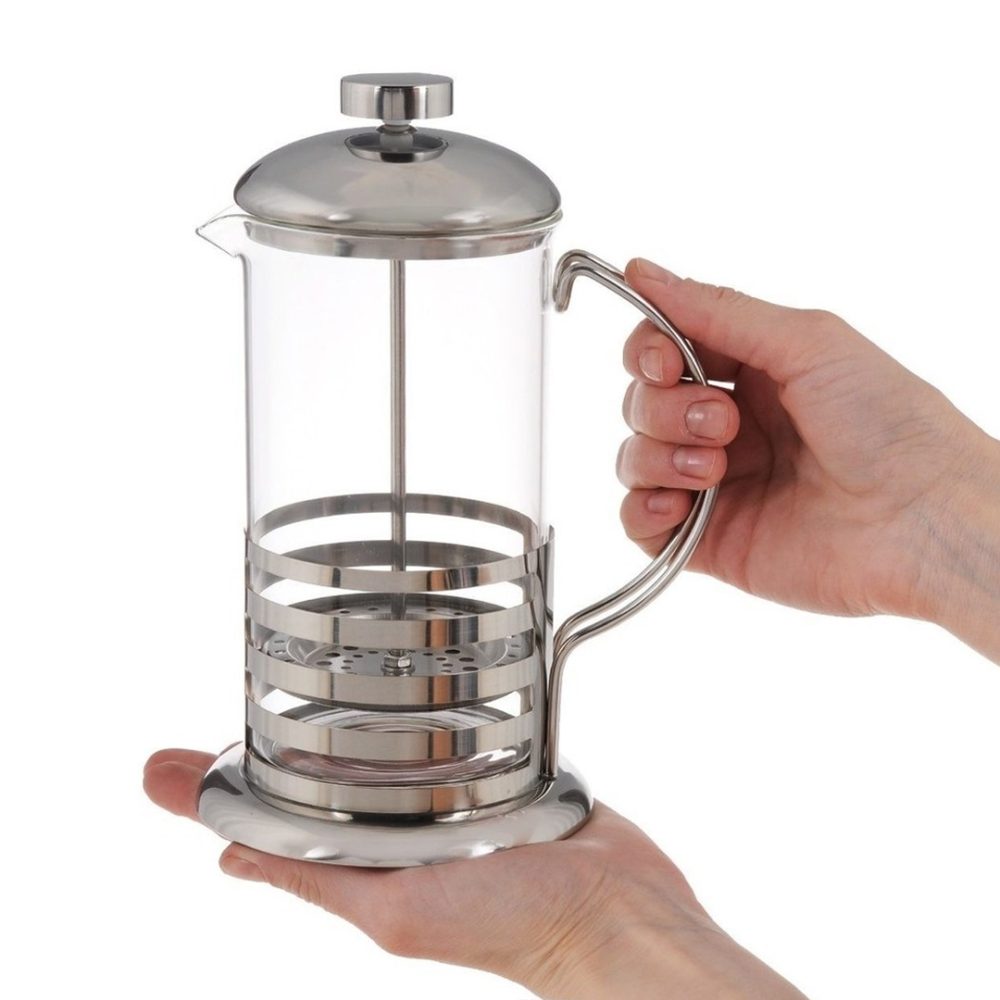 Cafetera francesa a presión de acero y vidrio con embolo - 800 ml