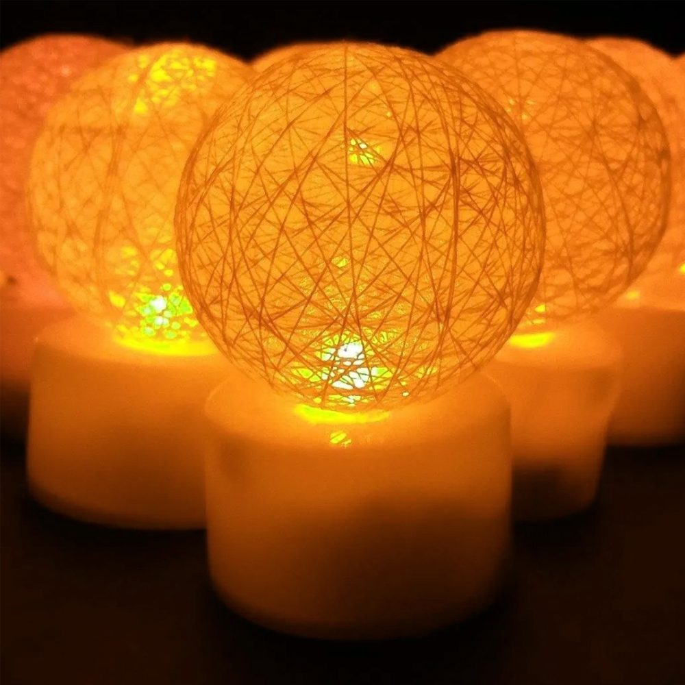 Esferas vela led centro de mesa luminoso x 12 unidades