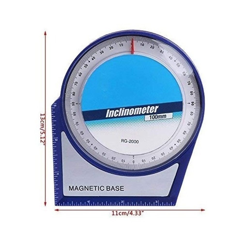 Medidor de ángulos 100 mm inclinación base magnética 250471