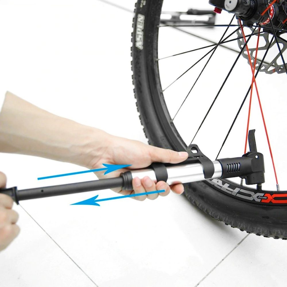 inflador mecanico de mano para bicicletas y pelotas 8