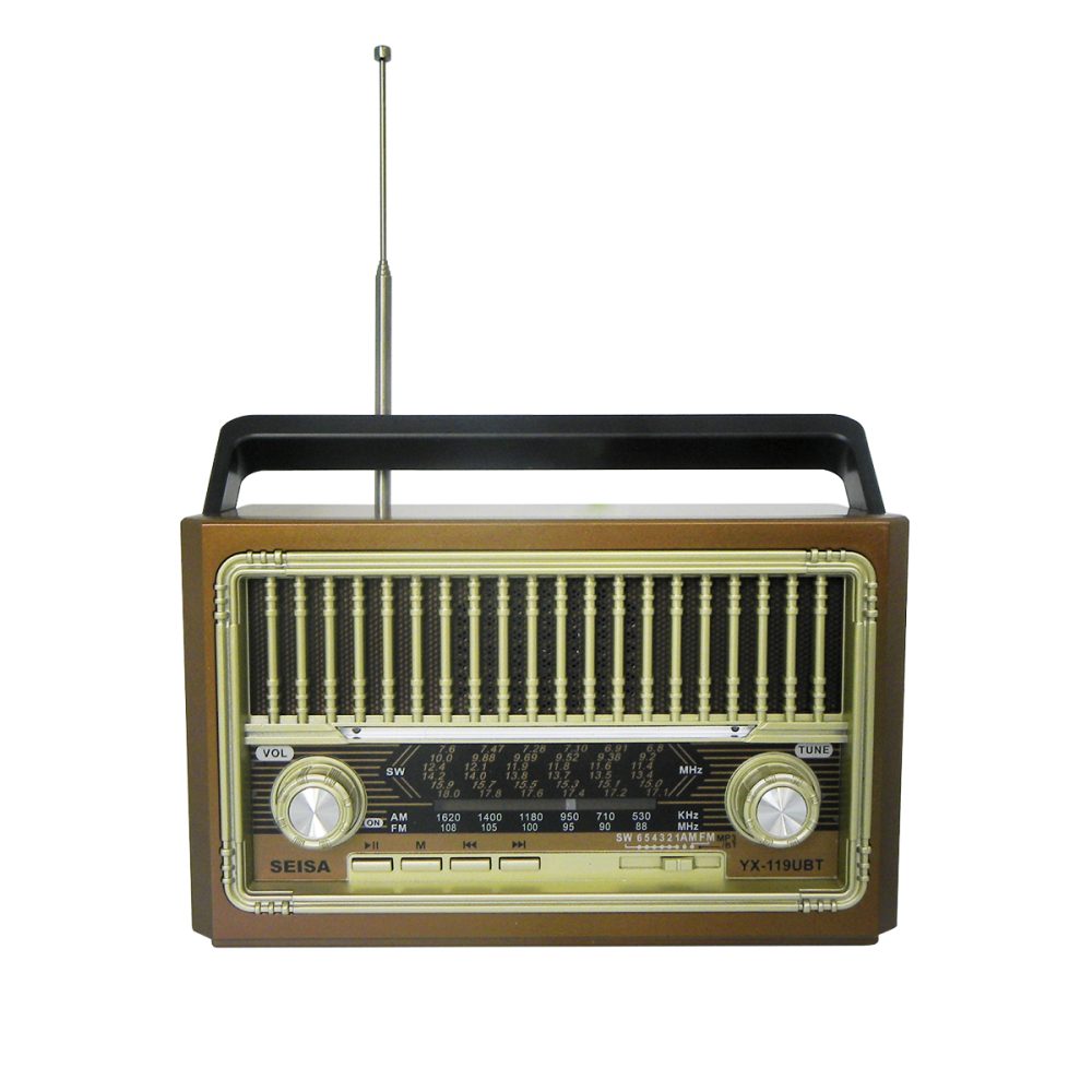 Radio portátil vintage recargable con bluetooth y USB - Yx-119
