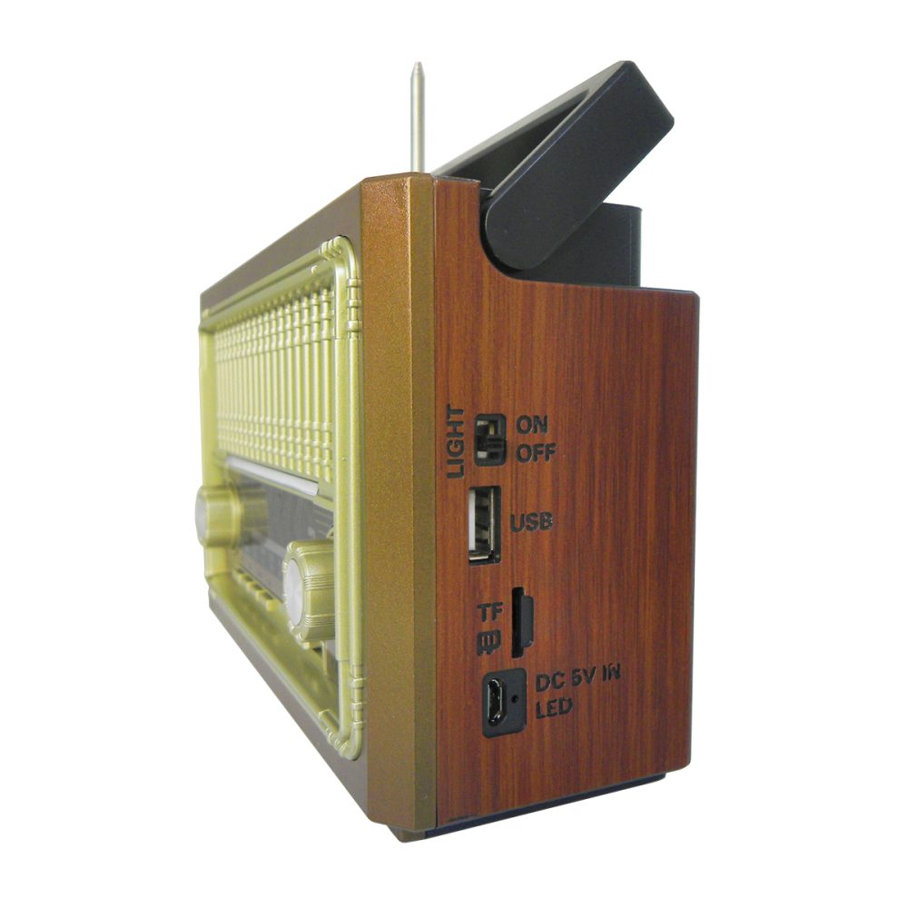 Radio portátil vintage recargable con bluetooth y USB - Yx-119