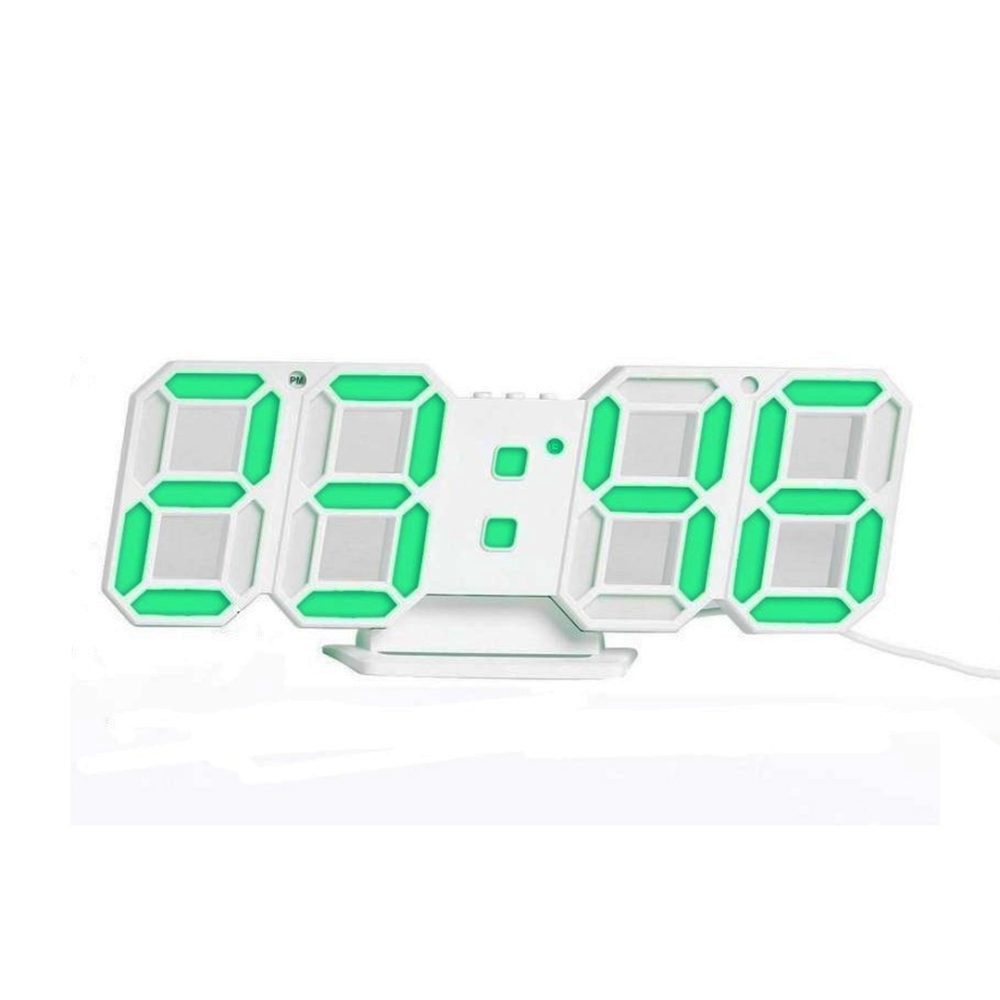 Reloj despertador digital 3D con luz led y alarma USB - Ds-6609