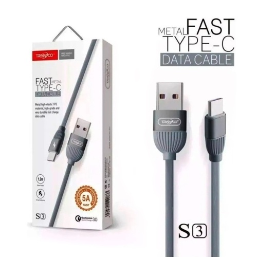 Cable USB tipo C de carga rápida 5a datos de 1 mts