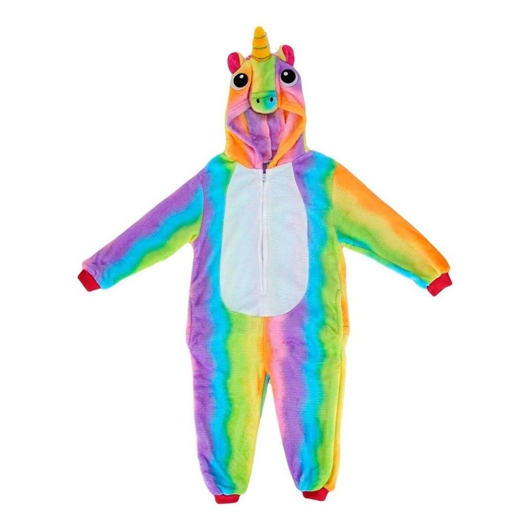Pijama mameluco de unicornio con arcoíris - Disfraz de invierno