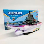 Barco porta aviones de juguete infantil con luz y música