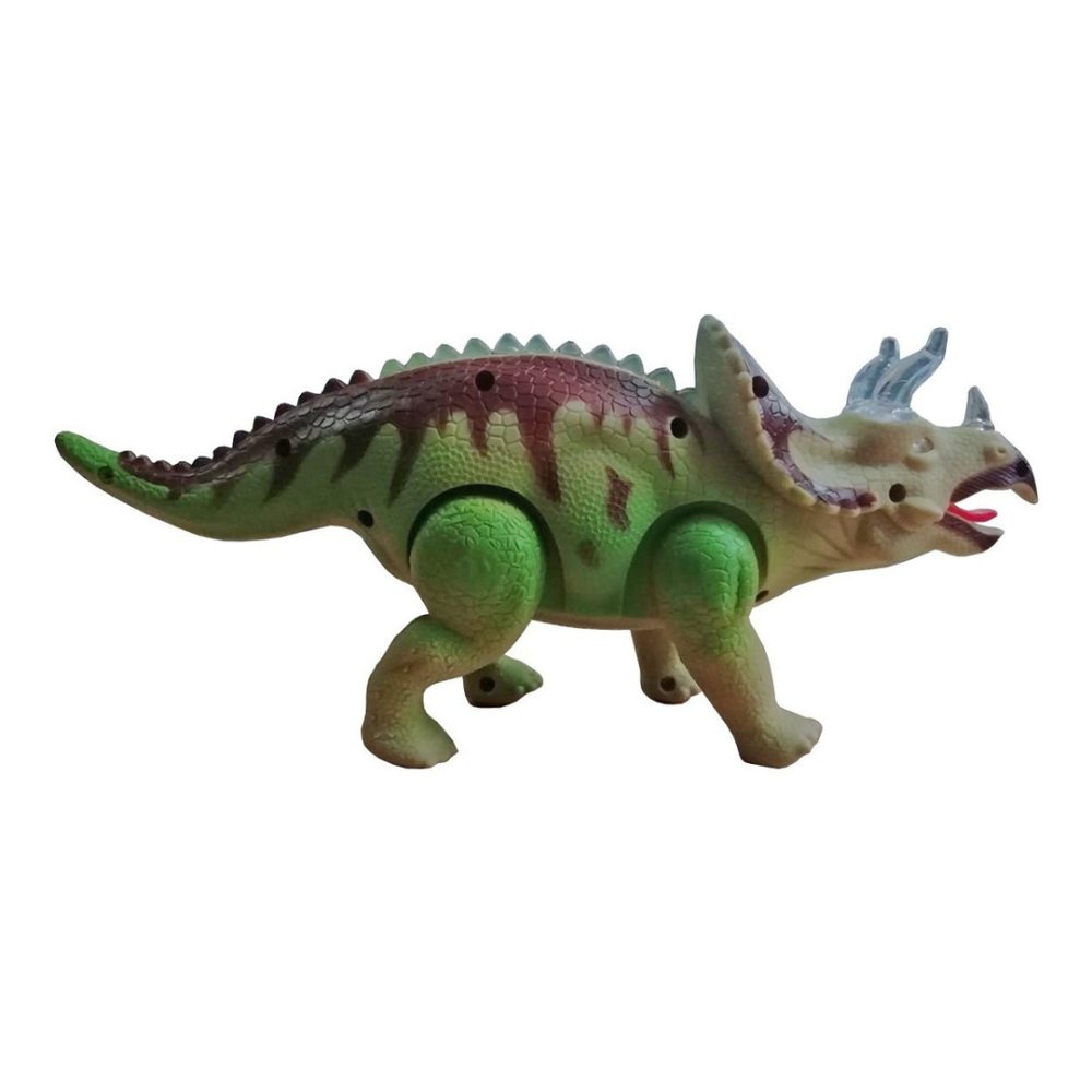 Dinosaurio Triceratops de juguete muñeco infantil a pilas