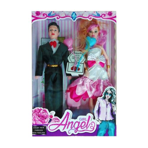 Muñeca y muñeco pareja articulada con vestimenta formal infantil