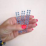 Plancha de stickers strass gemas autoadhesivas para cara y cuerpo