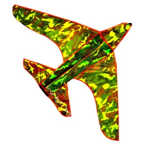 barrilete con forma de avión camuflado