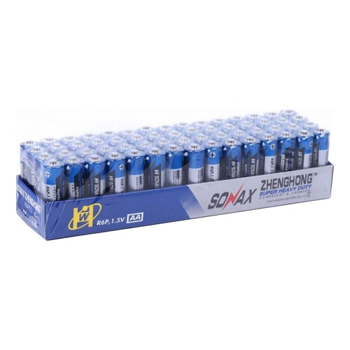 Pack X60 unidades pilas AA carbon zinc en caja 1.5 V
