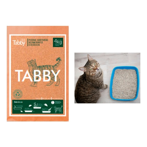 Piedritas absorbentes aglomerantes para gatos Tabby 4 kg