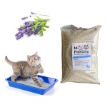 Piedritas sanitarias absorbentes aglomerantes para gatos lavanda 4 Kg