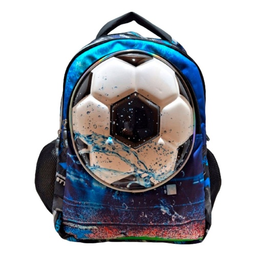 Mochila escolar diseño pelota de fútbol 16 pulgadas Zq009