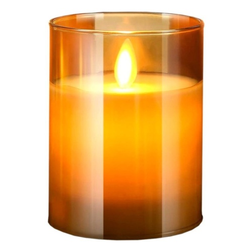 Vela vaso LED cálida para decoración del hogar o souvenir 7336