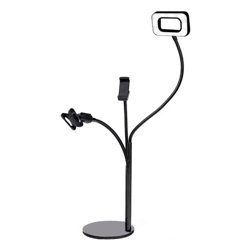 Stand mesa con anillo LED, soporte celular y micrófono Nb-23