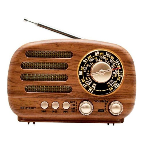 Radio vintage retro bluetooth recargable USB am/fm 8100bt