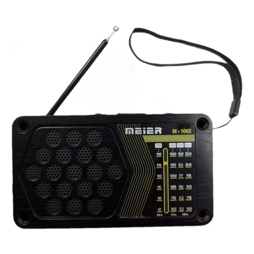 Radio retro recargable USB am/fm/sw con linterna M-1062