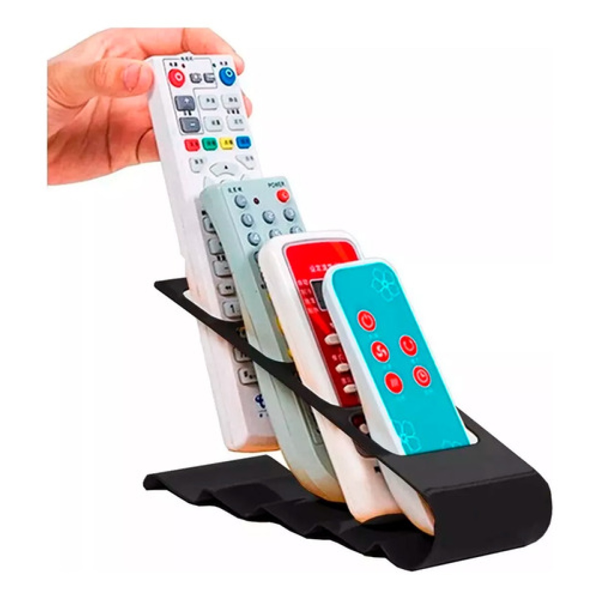 Organizador soporte para controles remoto con 4 ranuras