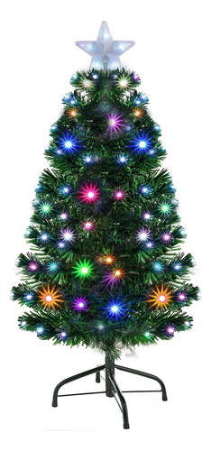 Árbol de navidad luminoso LED con estrella 90 cm