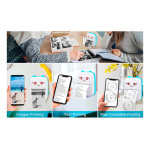 Impresora Mini Bluetooth Recargable Para Celular Dyj-c9 Color Celeste - Imagen 5