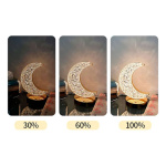 Lampara forma luna luz de mesa cálida fría acrílica B0bpy - Image 3