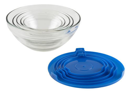 Set 5 Bowls De Vidrio Tapa Plástica Apilables Microondas - Imagen 10