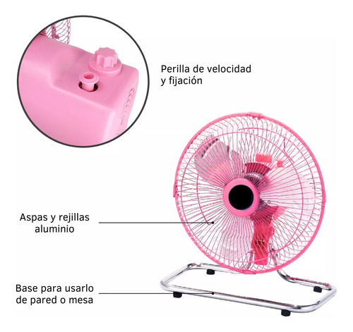 Ventilador 3 En 1 10 Pulgada Pie Pared Turbo Para Hogar - Imagen 7