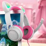 Auriculares Orejas Gato Con Microfono Luz Led Musica Ej-z58 - Image 2