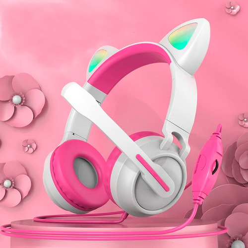 Auriculares Orejas Gato Con Microfono Luz Led Musica Ej-z58 - Image 6