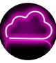 Cartel neón LED nube iluminación USB 24000-4