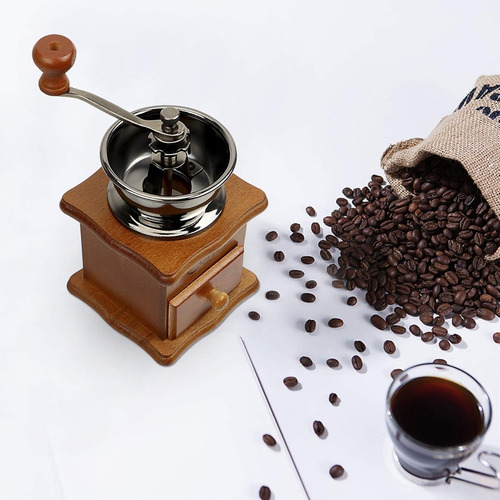 Molinillo De Cafe En Grano Madera Muela De Acero Grueso Fino - Image 3