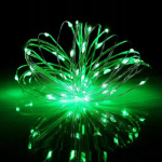 Pack X 10 Alambres Led Verdes 3 Mts A Pilas Guirnaldas Deco - Imagen 2