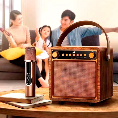Parlante Portátil Karaoke Con Microfono Bt 10w Usb Kts-1687 - Image 2