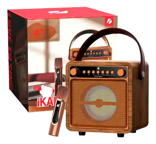 Parlante Portátil Karaoke Con Microfono Bt 10w Usb Kts-1687 - Image 10