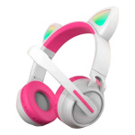 Auriculares Orejas Gato Con Microfono Luz Led Musica Ej-z58