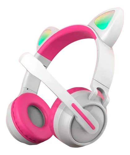 Auriculares Orejas Gato Con Microfono Luz Led Musica Ej-z58 - Image 1
