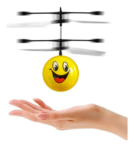 Bola Drone Carita 2 Helices Recargable Usb Juguete - Imagen 1