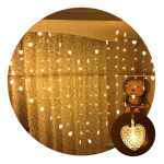 Cortina LED corazones 1,10m