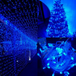 Guirnalda Cadena Luz 180 Led Azul Solar Con Panel 20 Mts 621 - Imagen 4
