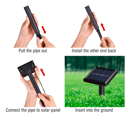 Guirnalda Cadena Luz 180 Led Azul Solar Con Panel 20 Mts 621 - Imagen 9