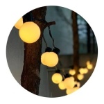 Guirnalda LED 20 focos luces LED solar 5 metros